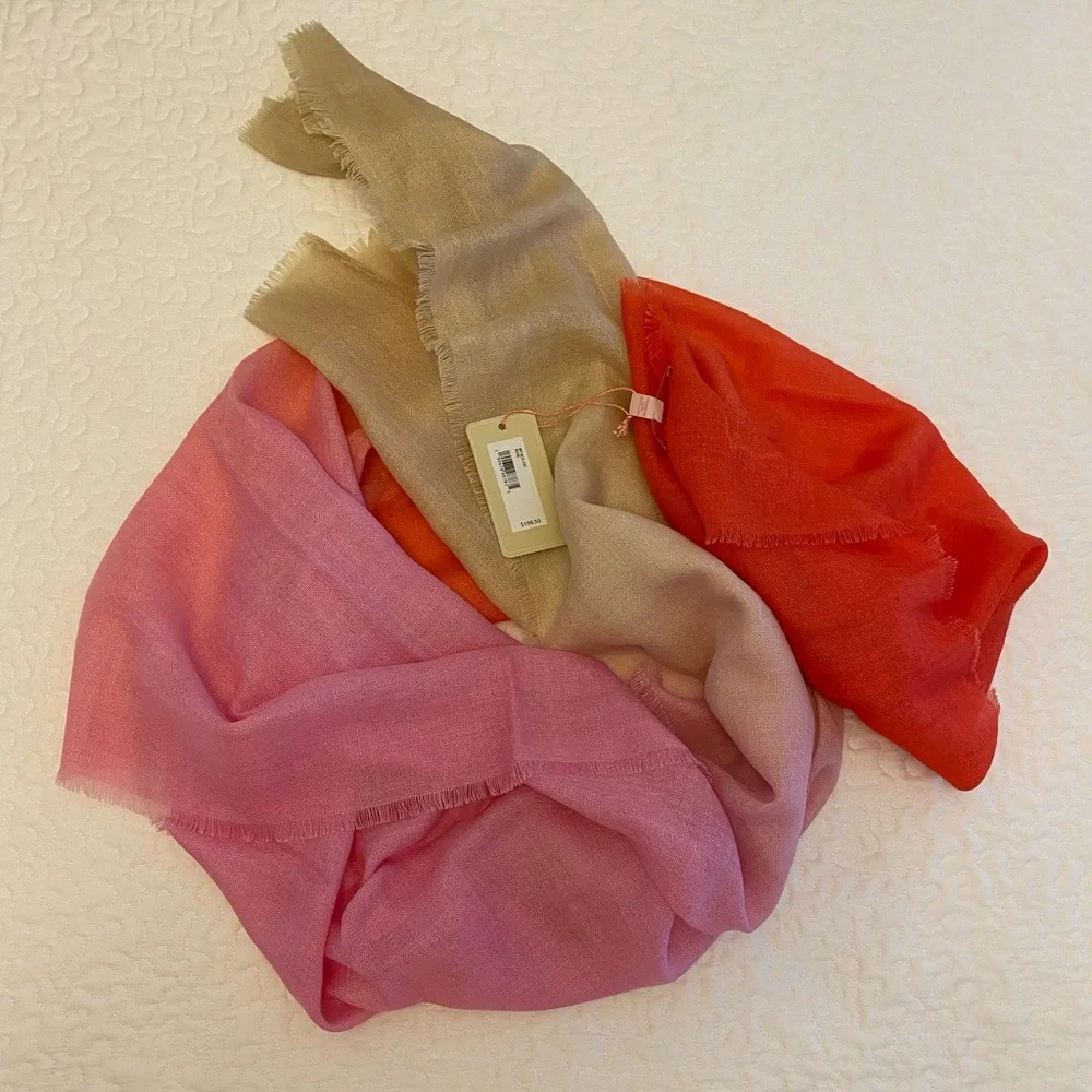 Brand new tags on, multi colored silk scarf - Picture 1 of 8